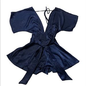 Blue Velvet Romper